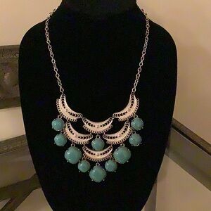 Turquoise and silver necklace